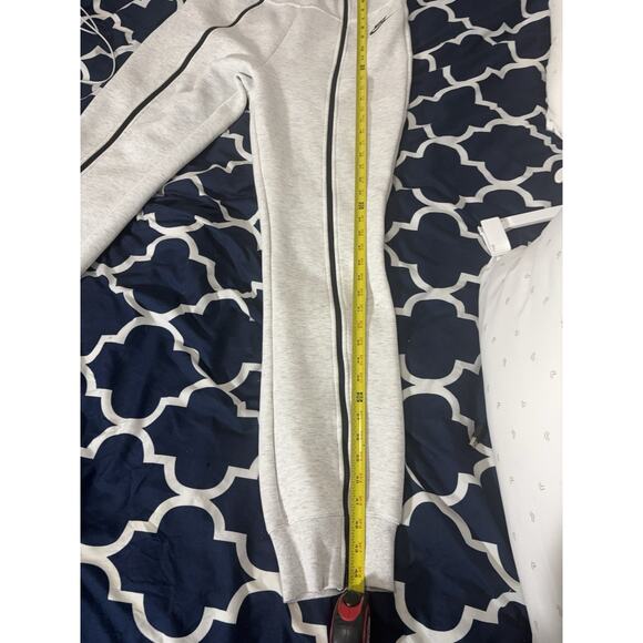 Nike Women's Tech Fleece High-Waisted Slim Zip Pants Light Grey/Black Size M - Picture 15 of 16
